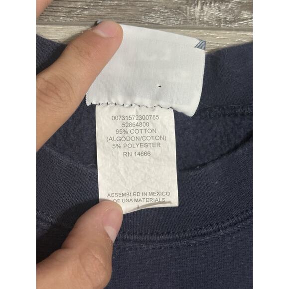 2000 Vintage Lee LCHS High School Blue Navy Sweater Crewneck - Men’s Large - Picture 5 of 10